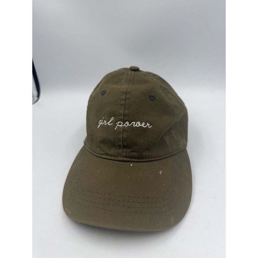 City Hunter USA Strapback Army Green Baseball Hat "Girl Power" Adjustable Cap
